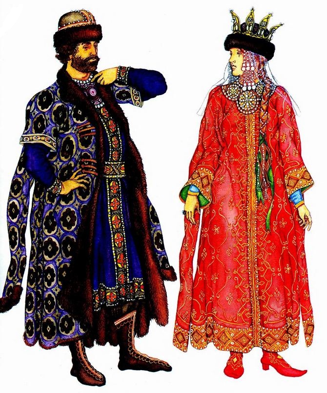 костюмы князя и княгини Древней Руси